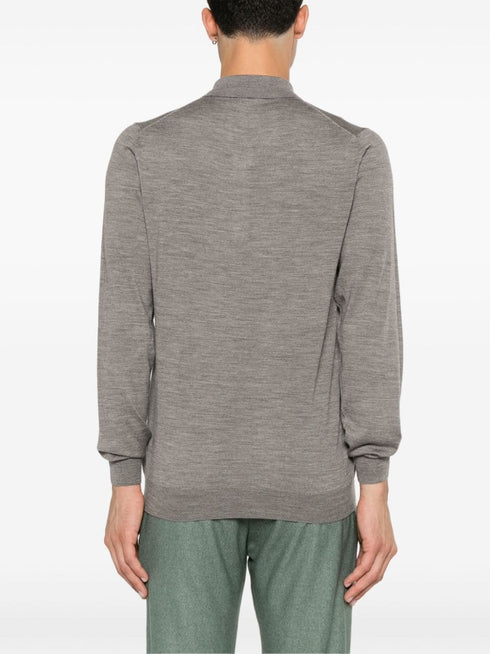 fine-knit polo shirt